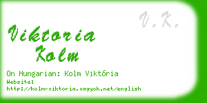 viktoria kolm business card
